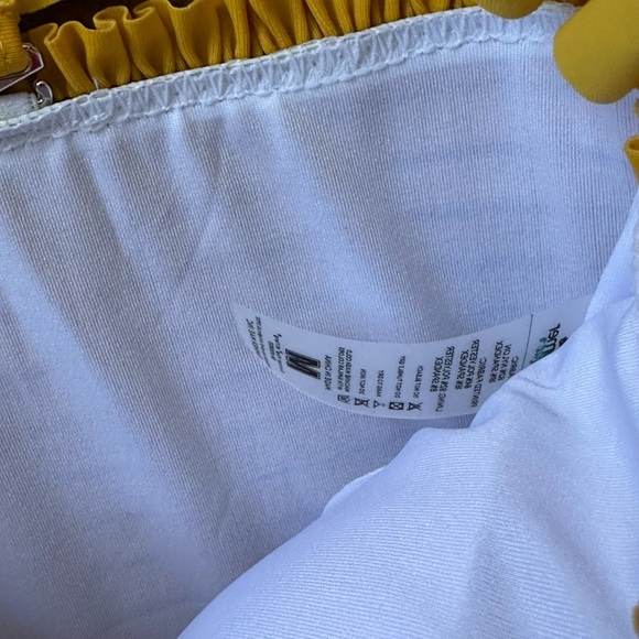 Summersalt Yellow and White Bikini with Playful Ruffles - Picture 3 of 5